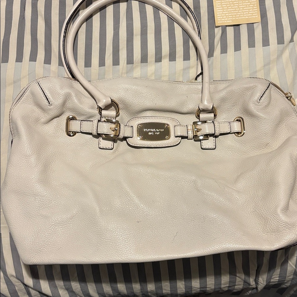 Michael Kors Cream Leather Tote